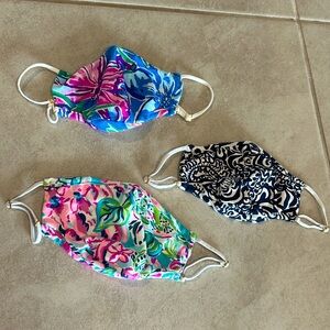 Set of 3 lilly pulitzer cloth face masks